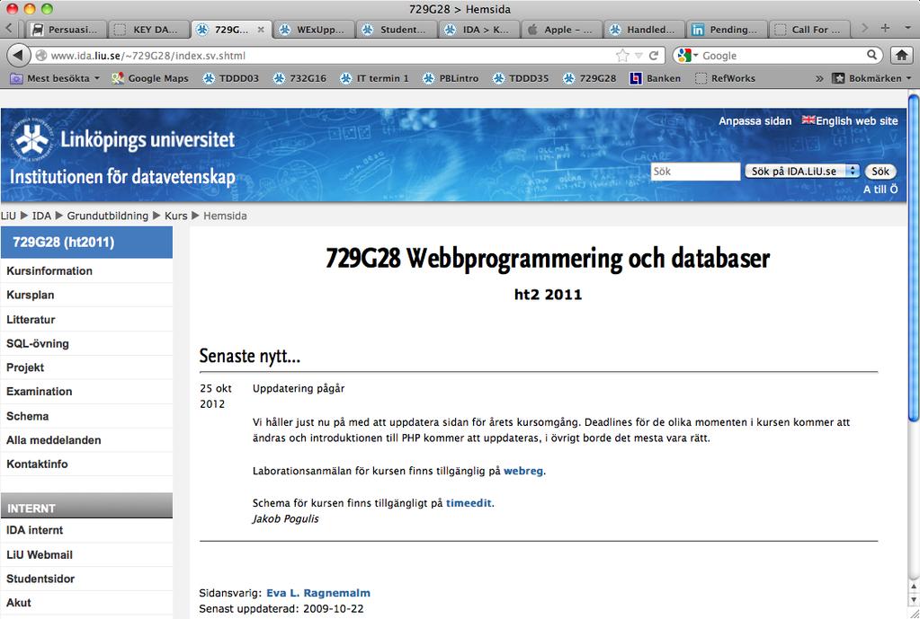 till databas Webläsare Internet Websida <HTML> <HEAD> <TITLE>Dagens datum</title> </HEAD> <BODY> <H1> Dagens datum och tid</h1> <?php echo date("ym-d H:i:s");?