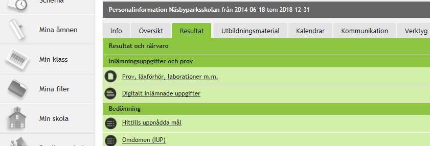 se mer under punkt 5 Matris till prov/inlämning etc. 4.