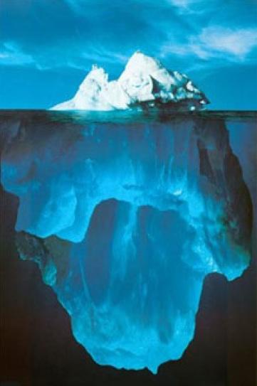 Isberg I Man brukar liknar en väldesignad klass med ett isberg: 80% av massan