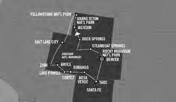 Denver (bilen hämtas ut) - Rocky Mountain National Park - Steamboat Springs Dag 3. Steamboat Springs - Dinosaur National Monument - Flaming Gorge - Rock Springs Dag 4. Rock Springs - Jackson Dag 5.