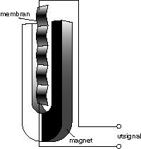 Bandmikrofon Bandmikrofonen består av ett veckat band av ledande material som är upphängt vinkelrätt mellan två permanentmagneter.