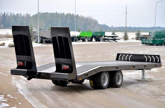 Maskinsläp En nyhet i Palmse Trailers modellurval är traktorsläp för transport av tung utrustning.
