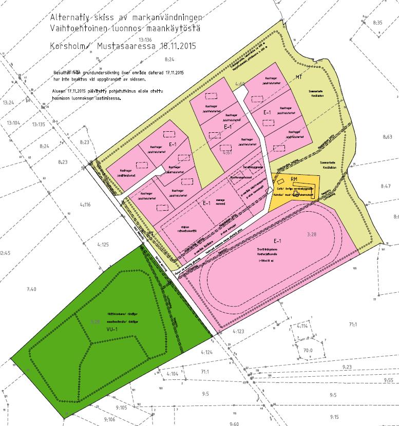 S i d a 10 Alternativa skisser av markanvändningen Planläggningsavdelningen har tagit fram alternativa skisser av markanvändningen i Tölby-Vikby och Solf-Wahlrooska till arbetsgruppen för