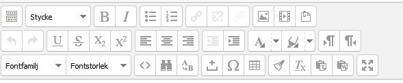 5.1 Infoga textmaterial på ny sida i Moodle Då du vill lägga in textmaterial i kursen så väljer du Sida, där det finns en texteditor som ger möjlighet att lägga in bilder, ljud, tabeller etc.