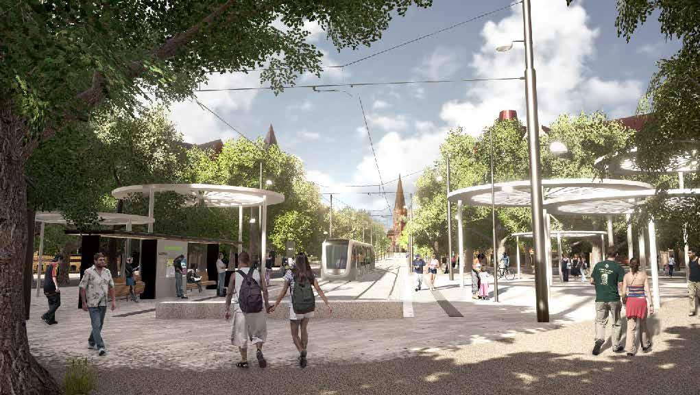 Spårvägen Lund C - ESS planeras för trafikstart 2019, med ändhållplats på Clemenstorget vid Lund C.