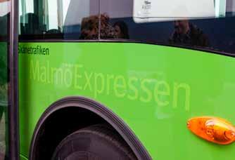 MalmöExpressen - gott exempel på högklassig busstrafik Foto x 2: Region Skåne Thomas Elfsten Infrastruktursatningar Buss Bussresandet i Lunds kommun har ökat kraftigt de senaste decennierna, både vad