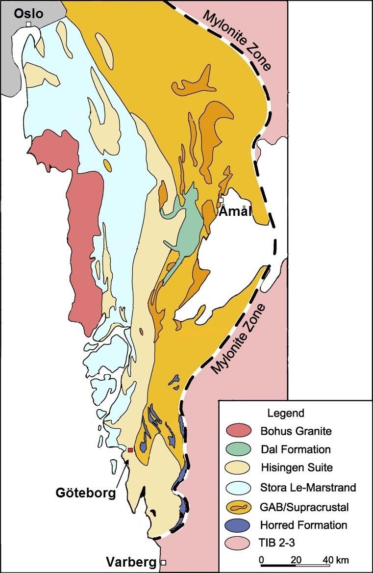 terrängerna (Bingen et al. 2008b). Den huvudsakliga Svekonorvegiska metamorfosen, kallad Agder fasen, inleddes 1050 Ma och sträckte sig till 980 Ma.