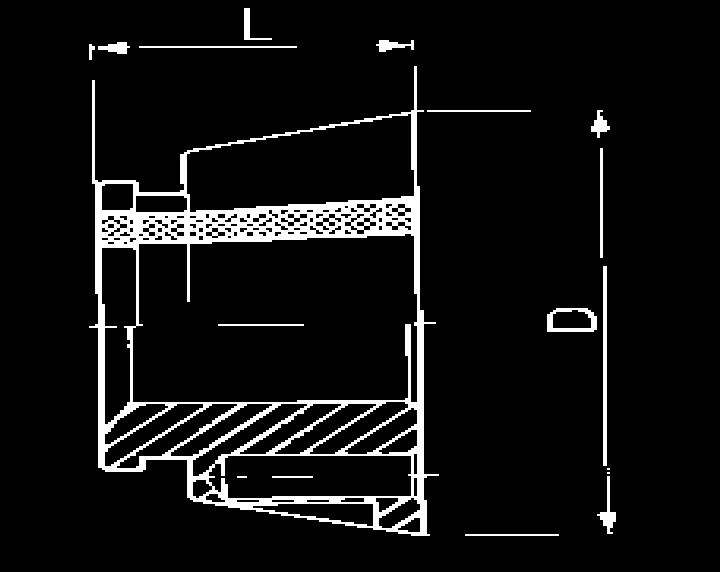 Spännhylsa GT (System Hainbuch) Egenskaper: draghylsa, vulkaniserad, snabbväxling, manuellt eller pneumatiskt. Typ 32 Artikel nr Ref.