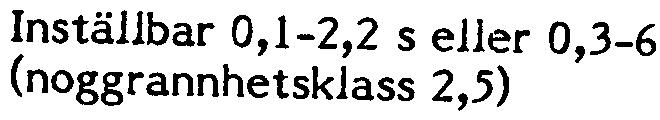 vid 1= 1,3 I > 3I> 10 I > Oselektiv utlösning Atergångstid vid