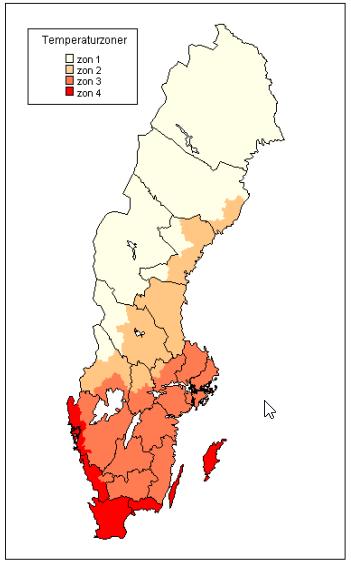 Bilaga D: Klimatzoner i Sverige Figur 4.