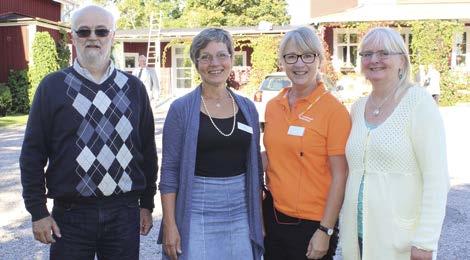 SFAM informerar Studierektorer möttes i Järvsö Per Forsgren föreläser om landstingsorganisationen. Kursarrangörerna. Fr.v. Olof Agner, Anna-Karin Svensson, Inger Bodin och Lisa Rydén Månsson.