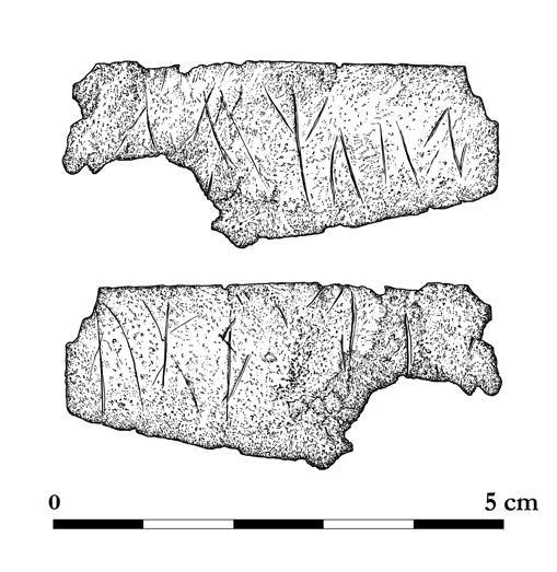 5.2.7 Eketorpsblecket (Öl ATA326-1087-2007), Öland Figur 46. Eketorpsblecket. År 1970 påträffades ett bronsbleck i Eketorps borg.