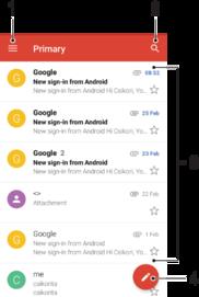 Gmail Om du har ett Google -konto kan du använda programmet Gmail för att läsa och skriva e-postmeddelanden.