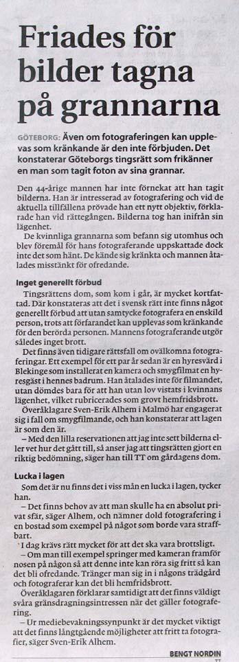 Övningar Ur Göteborgs-Posten Granska en nyhetsartikel Innehållet i en nyhetsartikel påverkar sättet att skriva.