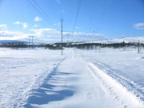 Några få nationella krav på järnvägsfordon Säker funktion vid svåra vinterförhållanden t.