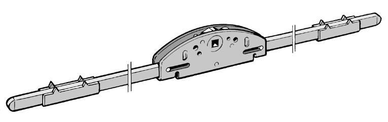 Spanjolett för fönster 5600 Används för fönster med glidhängd båge, typ H-Fönster.