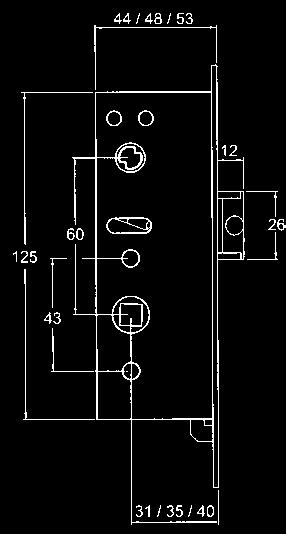 Kolvstång Liggande 11 x 2,9 mm Låshus Låsbart Dornavstånd Låsdjup 31 44 35 48 40 53 Roddare Fyrkant 8 mm Fönster- och fönsterdörrar Egenskaper/konstruktion Uppfyller fodringar enligt Svensk Standrard