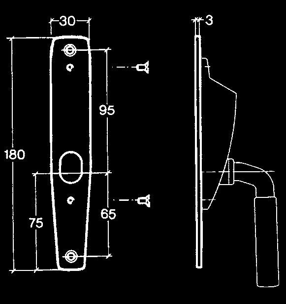 Tryckcylinder 4484 Cylinder för säkerhetshandtag Fix 844S, 876S, 895S och 8465S. Kan fås med samma låsning som tryckcylinder Fix 7287 av-sedd för fönsterlås Fix 2820 och 2830, sida 654.