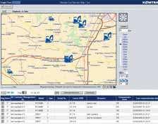 Med funktionen geo-fence (Geografiskt stängsel) sänder KOMTRAX meddelande varje