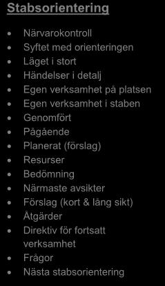 Hur Stabsorientering Närvarokontroll