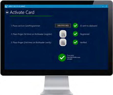 AreffBio Biometrisk helhetslösning AreffBio -RFID och fingeravtryck för en säker identifiering AreffBio Management AreffBio Management innehåller både hård