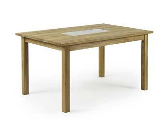 Matbord med kalkstensilägg 0000126176 (140 cm) 0000126175 (180 cm) Längd 140 cm, bredd 95 cm, höjd 75 cm.