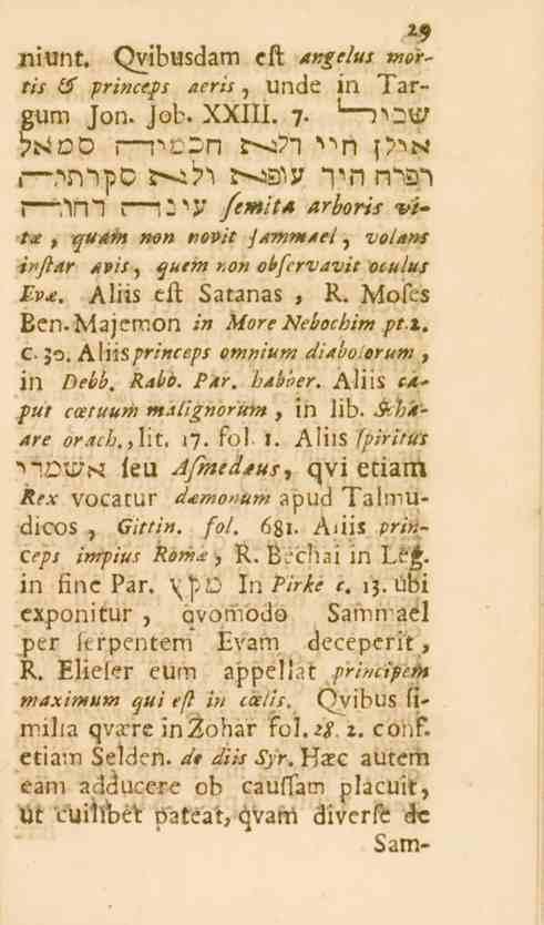 *9 niunt. Qyibusdam eft angdus mortis (5 princcps acris, unde in Targum Jon. Job. XXIII. 7. Si:«;?NDD i!v_dn x?i ">*>n p*<n ^nipc f<ib*i t^s^y -*»n n* -i i.yh r "!