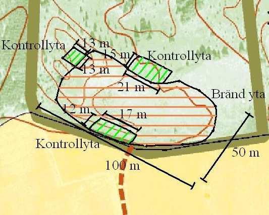 Figur 8a: Kartan visar lokalen Åsabackarnas naturreservat.