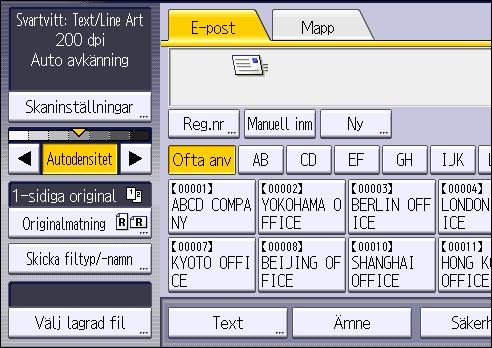 6. Skanner Tryck på [Välj Mapp], ange mappen du vill spara de lagrade filerna i och tryck sedan på [OK]. 8. Tryck på [OK]. 9.