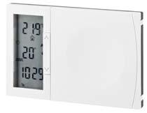 Prostorski termostati Opis, tehnični podatki Elektronski prostorski termostat RET 1000 RET 1000 preklopni, z LED indikacijo delovanja, za ogrevanje, z vgrajenim tipalom, vklopna diferenca 1K, območje