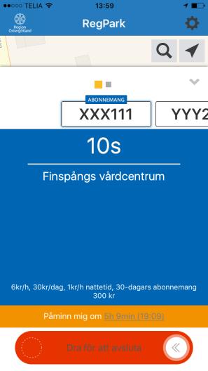 Du som har tecknat abonnemanget personaltaxa timme/dygn på parkeringsplatser utan bom, behöver ladda ner appen RegPark till din smartphone.