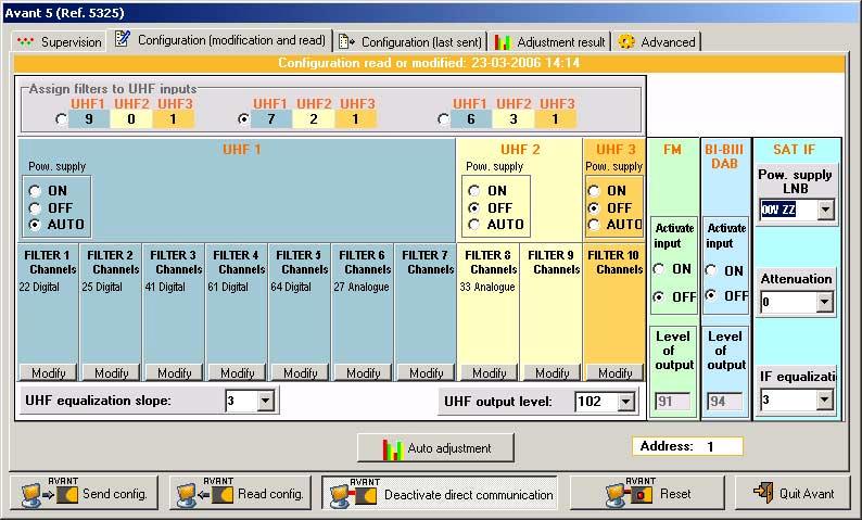 Starta kommunikationen Starta kommunikationen mellan Avant 5 och PC:n genom att trycka knappen Activate direct communication.