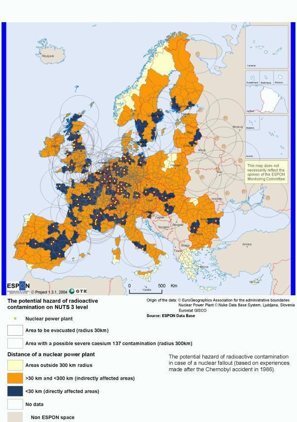 I HELA EUROPA OCH VID ÖSTERSJÖKUSTEN MED NÄROMRÅDEN LIGGER ATOMKRAFTVERK OCH ATOMINDUSTRIANLÄGGNINGAR - INGET KRIG I EUROPA KAN BLI NÅGOT ANNAT ÄN ETT ATOMKRIG Atomvapnen som finns utplacerade i