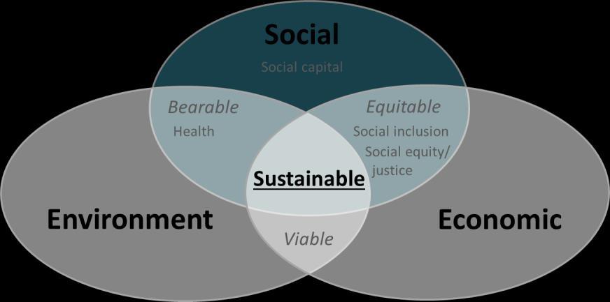 Social hållbarhet Trots att social hållbarhet har blivit en modefras i politiska diskussioner, är det mera komplicerat att definitivt fixera det.