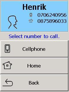 Contacts or Type number Select Contact