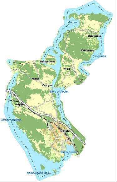 2 Avfallshantering i Håbo kommun 2.1 Kommunfakta Håbo kommun tillhör Uppsala län. Tätorten Bålsta ligger cirka fem mil från Stockholm, Uppsala och Västerås samt tre mil från Arlanda och Enköping.