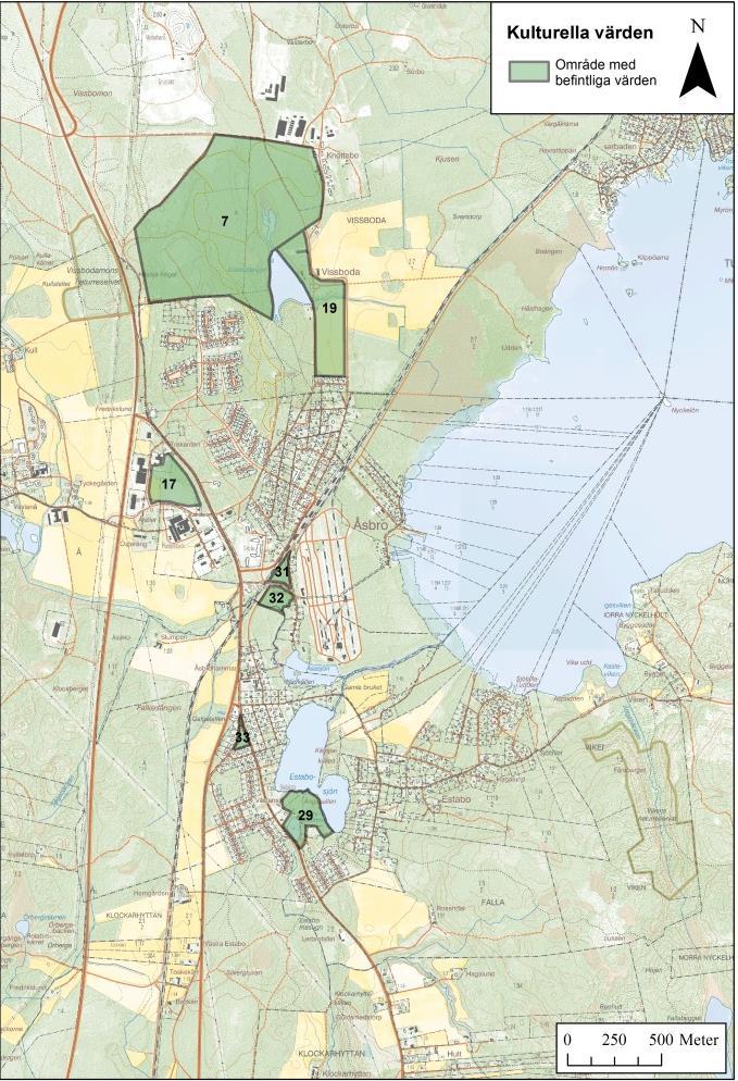 Parkskötsel Följande områden bedöms vara parkmiljö, eller föreslås göras mer parklika i sin utformning. Se områdesbeskrivningarna för ytterligare information.