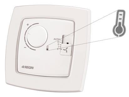 Kapitel 13 Indikeringar LED Alla regulatorer utan display bortsett från RC-CH och RC-CTH har en lysdiod i form av en termometer på framsidan.