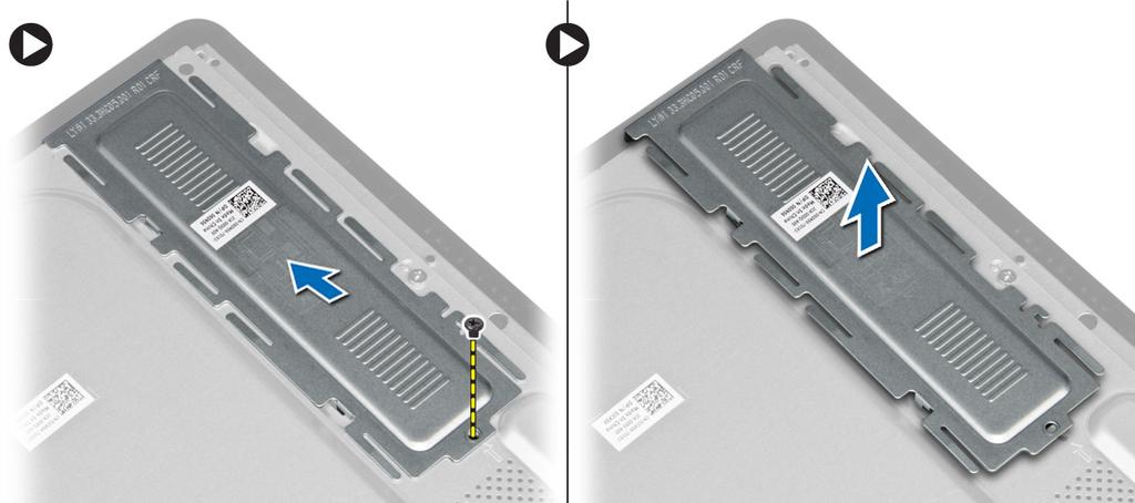 Installera WLAN kortet 1. Skjut in WLAN-kortet i kortplatsen och dra åt skruven som håller fast det i moderkortet. 2. Anslut antennkablarna till WLAN-kortet. 3.