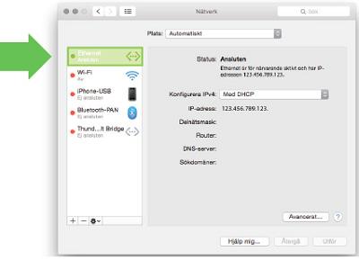 (dynamisk tilldelning av IP-adress) i OSX. 4.