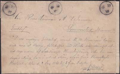 Sänt från kronofogdekontoret i Wee till Sommerstad den 2 december 1861.