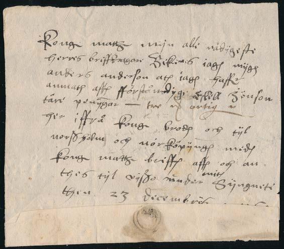 Ankomstnotering på insidan Praesent 18 april 1646.