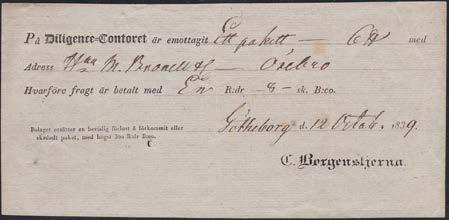till Götheborg 1831 enligt notering. Postal 2.