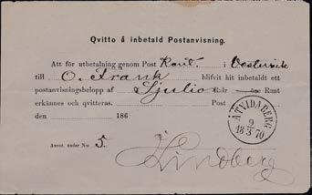 (A) 400 59 Fraktsedel med kvitto för Forlön (betalning för körning)