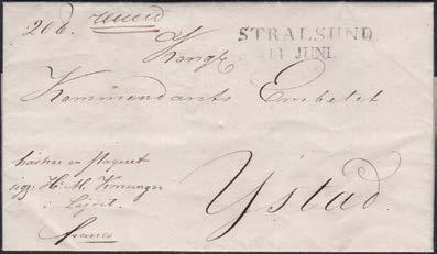 (A) 1000 94 Adressbrev från Stralsund 11.7.