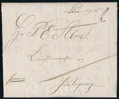 (A) 800 129 Danmark 1749 delbetalt brev med innehåll från Köpenhamn till