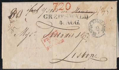187 Karterat fribrevsomslag från Hamburg K.S.&.N.P.C. 23.DEC.31 till Stockholm.