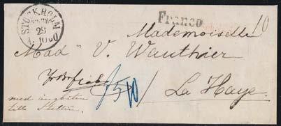 191 Ex 192 Ex 191 Lot med 10 st försändelser 1700-1871.