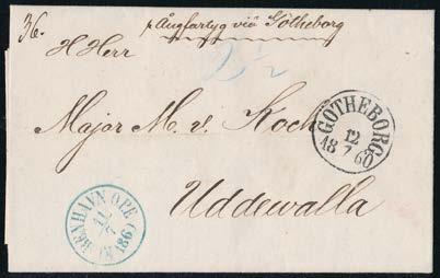 1843-1845, vackert brev med innehåll från Westerås 1700, Fribrev Extrapost etc.