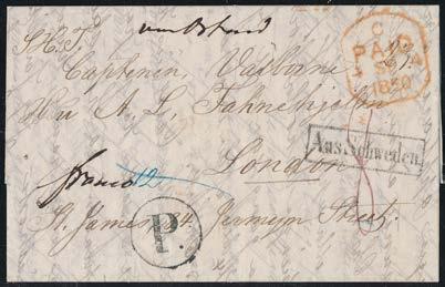 196 Intressant lot med 20 st brev från Sverige till England 1785-1861.